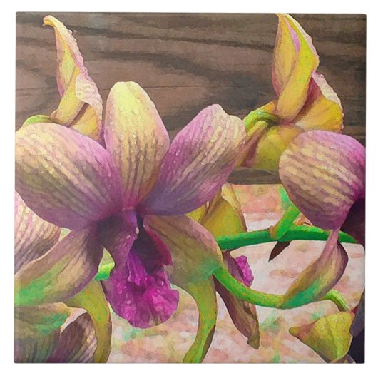 蘭の咲くこと タイル (正面)