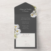 蘭の女の誕生日パーティー オールインワン招待状 (内側)