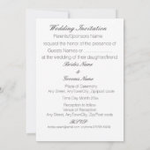 蘭の安価な結婚パッケージセットキット 招待状 (裏面)