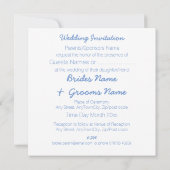 蘭の安価な結婚式はセットのキットを包みます 招待状 (裏面)