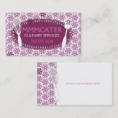 蘭の幾何学的な花は料理のベーキングを払います 名刺 (正面/裏面)