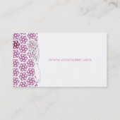 蘭の幾何学的な花は料理のベーキングを払います 名刺 (裏面)