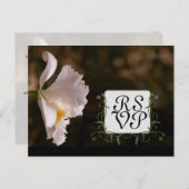 蘭の応答カード インビテーションポストカード (正面/裏面)