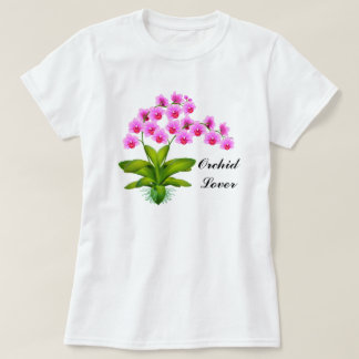 蘭の恋人のピンクのコチョウランのワイシャツ Tシャツ