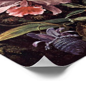 蘭の情熱の花とハミングバードBy Martin ポスター (角)