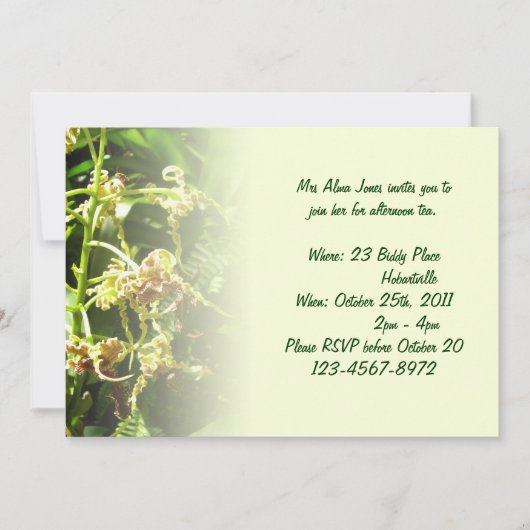 蘭の招待状 招待状 (正面)