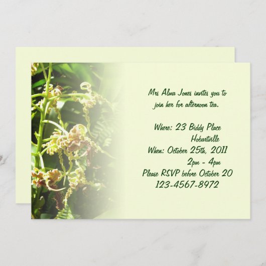 蘭の招待状 招待状 (正面/裏面)