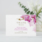 蘭の楽園の花柄のサンキューカード サンキューカード (スタンド正面)