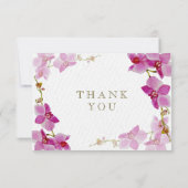 蘭の楽園の花柄のサンキューカード サンキューカード (裏面)