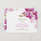 蘭の楽園の花柄のサンキューカード サンキューカード (正面/裏面)