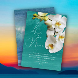 蘭の母の日ありがとうメッセージカード 招待状