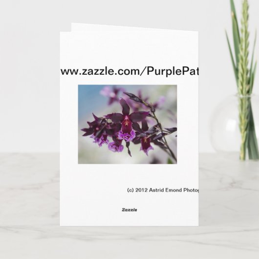 蘭の母の日カード カード (裏面)