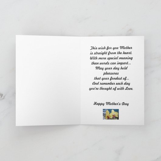 蘭の母の日カード カード (内部)