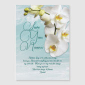 蘭の母の日Nannaメッセージ磁気カード マグネット招待状 (正面)