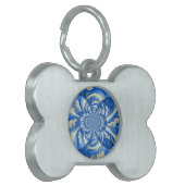 蘭の水の色絵画の'風，雲の曼荼羅 ペットネームタグ (正面左)