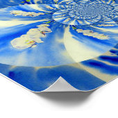 蘭の水の色絵画の'風，雲の曼荼羅 ポスター (角)