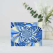 蘭の水の色絵画の'風，雲の曼荼羅 ポストカード (スタンド正面)