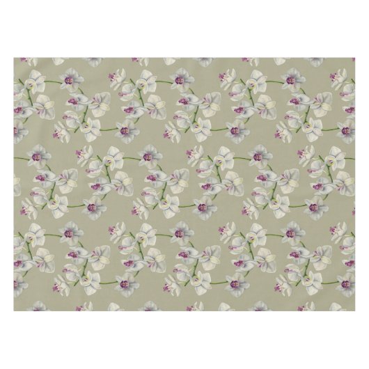 蘭の水彩画の絵画 テーブルクロス (正面(横))