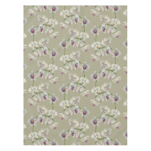 蘭の水彩画の絵画 テーブルクロス