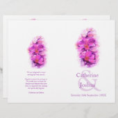 蘭の水色ピンク大結婚式 プログラム (正面/裏面)