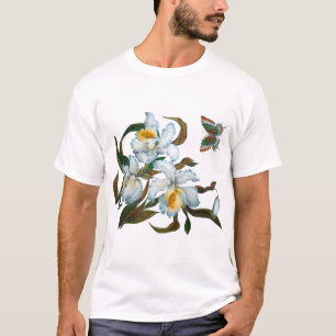 蘭の白い花束透明な背景 Tシャツ