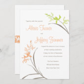 蘭の結婚式招待状 招待状 (正面/裏面)