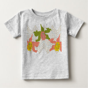 蘭の織物のワイシャツ ベビーTシャツ