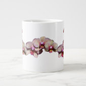 蘭の花お名前パーソナライズされた ジャンボコーヒーマグカップ (正面)