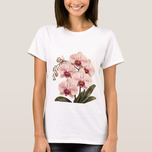 蘭の花が咲くTシャツ Tシャツ (正面)