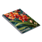 蘭の花のヴィンテージ手帳 ノートブック (右側)