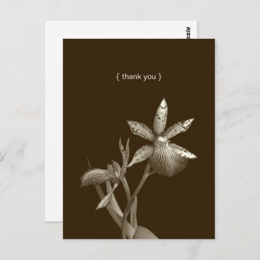 蘭の花の写真のカスタム写真ありがとうノートカード ポストカード (正面/裏面)