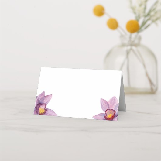 蘭の花の席次表 ハワイの結婚式の花 プレイスカード (正面)