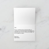 蘭の花の悔やみや弔慰のサンキューカード サンキューカード (内部)