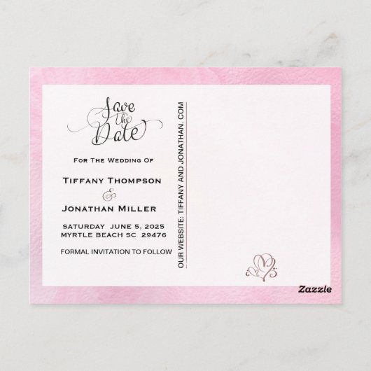 蘭の花の日付を保存 ポストカード (裏面)