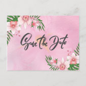 蘭の花の日付を保存 ポストカード (正面)