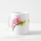 蘭の花の水色 – ピンクのweb 01 コーヒーマグカップ (正面左)