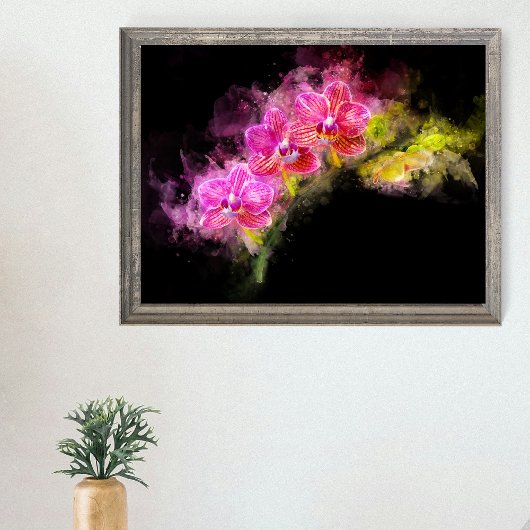 蘭の花の水色 – ピンクbb 01 フォトプリント           