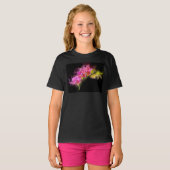 蘭の花の水色 – ピンクbb 01 tシャツ (正面フル)