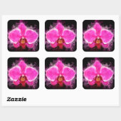 蘭の花の水色 – ピンクbb 02 スクエアシール (シート)