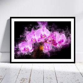 蘭の花の水色 – ピンクbb 03 フォトプリント           