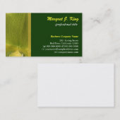 蘭の花の花の緑の名刺。 名刺 (正面/裏面)