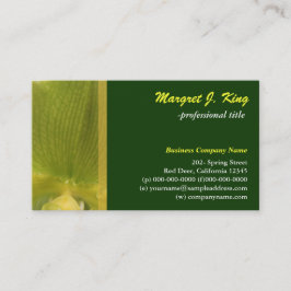 蘭の花の花の緑の名刺。 名刺