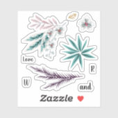 蘭の花葉、フローラ、葉、唇、 シール (シート)