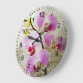蘭の花 ラージ壁時計 (傾斜)