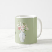 蘭の花 白い花瓶 コーヒーマグカップ (正面右)