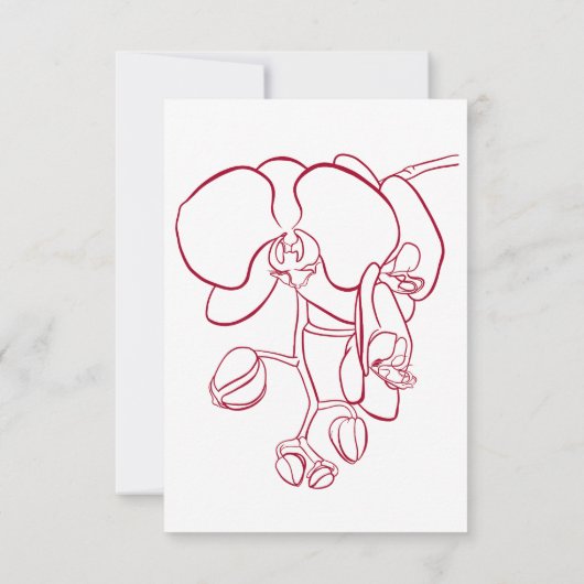 蘭の花vivaマゼンタラインは車感謝していを描く サンキューカード (裏面)