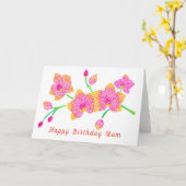 蘭の茎のカスタマイズ可能なグリーティングカード カード (黄色い花)