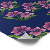 蘭の蘭の蘭の模様の庭 ポスター (角)