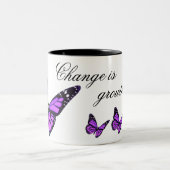 蘭の蝶コーヒー・マグ ツートーンマグカップ (中央)