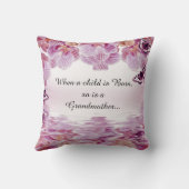 蘭の蝶祖母の引用文の装飾用クッション クッション (裏面)